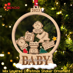 Mix Layered Christmas Shaker Ornament